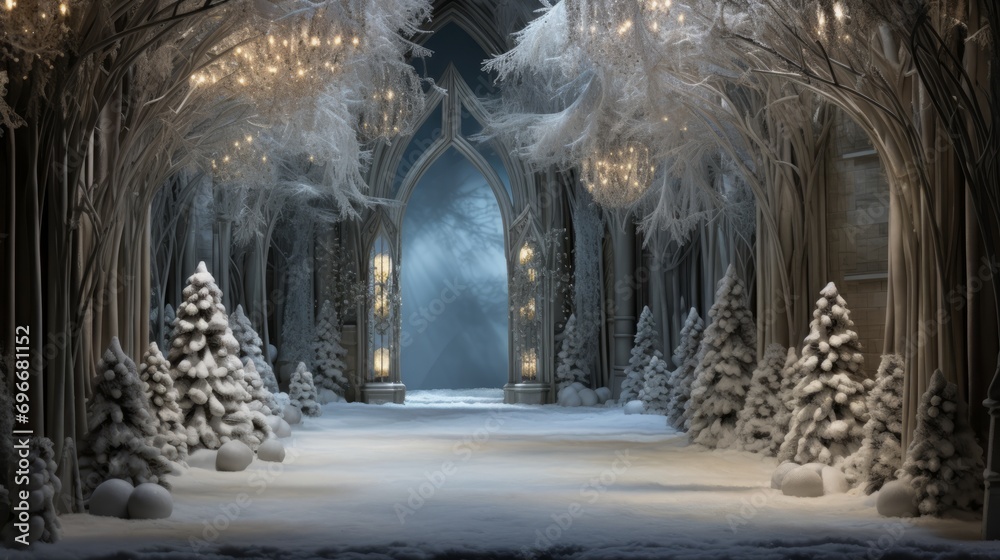 Ethereal Christmas wonderland that transports you to a fantasy.