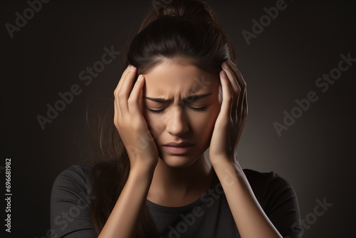 두통이 있는 여성 photo