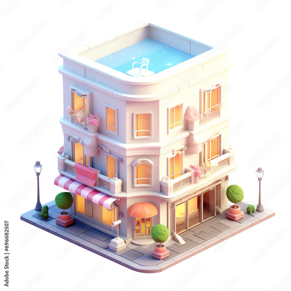 Beautiful 3D Illustration isolated on transparent background