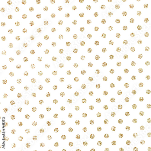 Seamless pattern gold polka dot. Glitter, luxury metallic for party, birthday, anniversary, announcement. Magical spray