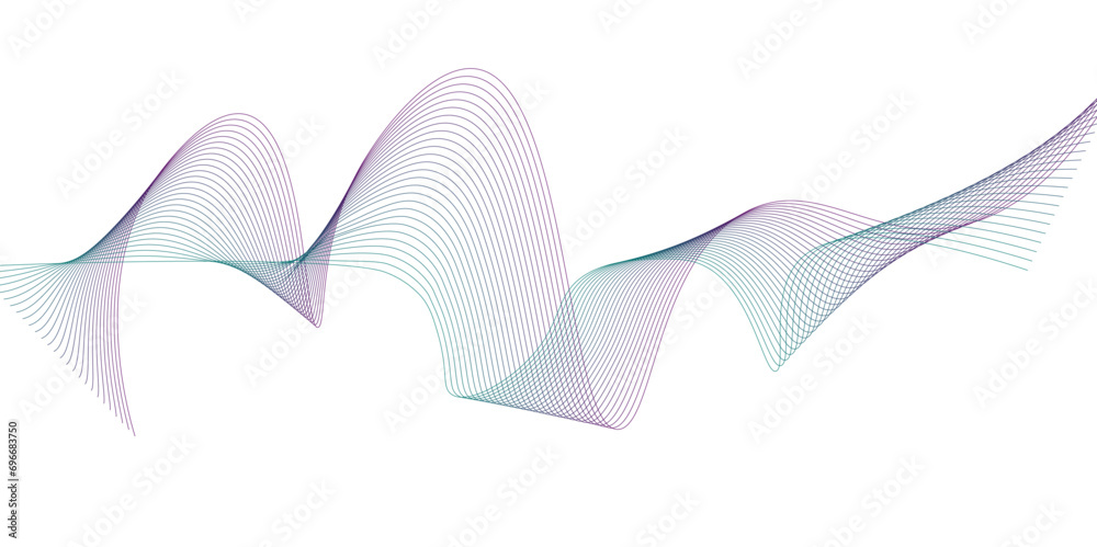 Vectors Abstract wavy information technology smooth wave lines background. Web design, cover, web, flyer, card, poster, design used for banner, presentation texture, slide, magazine. - obrazy, fototapety, plakaty 