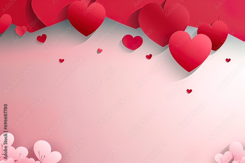 vector paper style valentine's day background