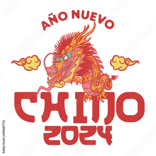 Vector de dragón para año nuevo chino 