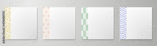 年末年始に使える和柄テンプレート