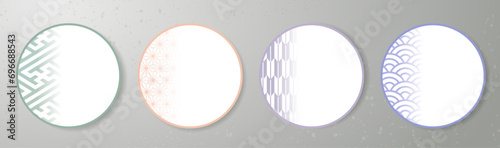 年末年始に使える和柄テンプレート