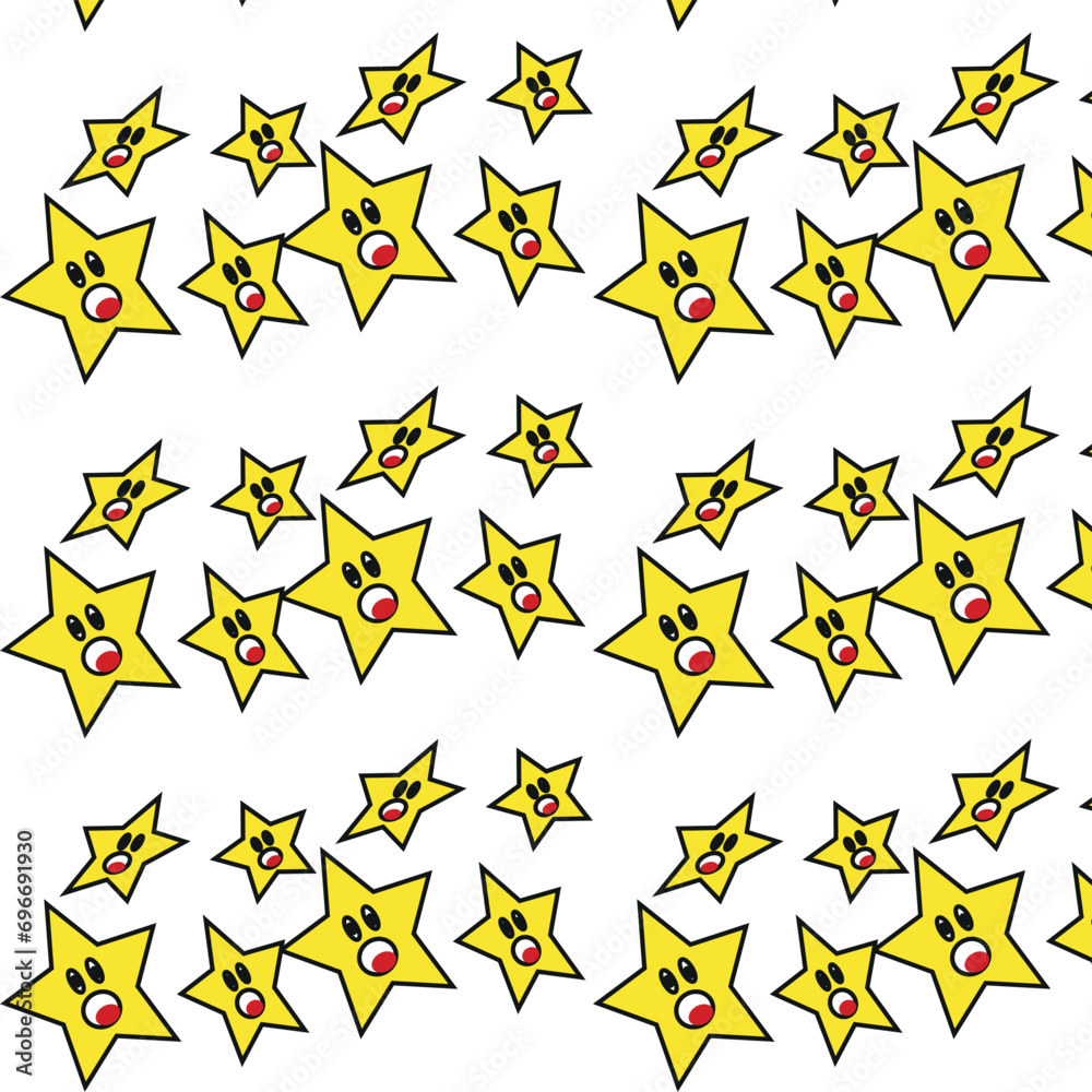 Obraz premium Illustration background of star cartoon