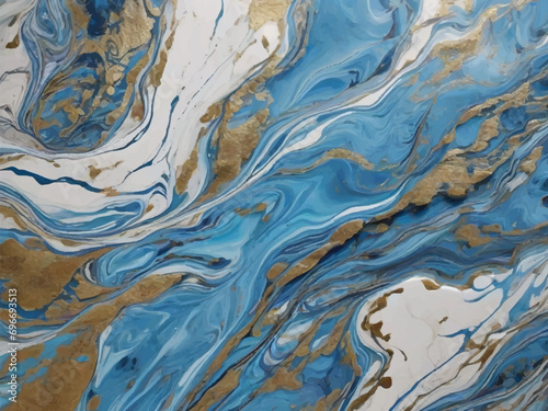 Energetic Elegance: Cerulean Blue Marble Background