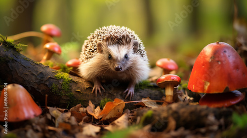 hedgehog scientific name erinaceus europaeus wild native, emerging from hibernation in Springtime