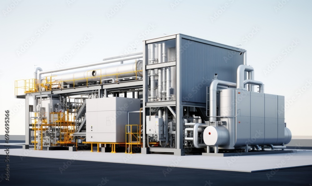 A Majestic Structure with an Array of Piping and Vessels A Majestic Structure with an Array of Piping and Vessels