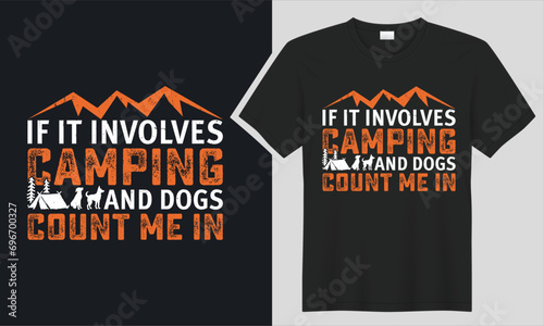 mountain retro Camping, hiking, outdoor adventure graphic vector illustration funny typography slogan text for t shirt design, prints, poster.