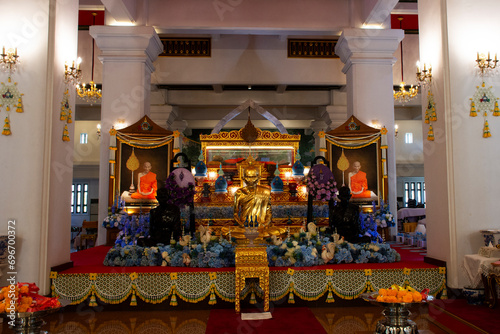 Luang Phor Ruay  buddhist saint holy arhat or buddhism noble monk arahant of Wat Tako Temple for thai people travelers visit blessing wish holy myth mystery on December 10, 2023 in Ayutthaya, Thailand photo