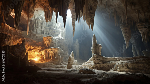 inside the cave. Generative Ai