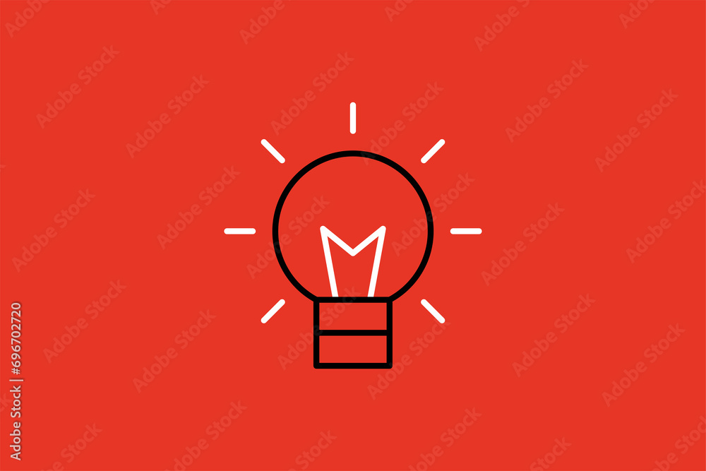 light bulb illustration. Vector illustration in flat style design. light bulb illustration. Vector illustration in flat style design.