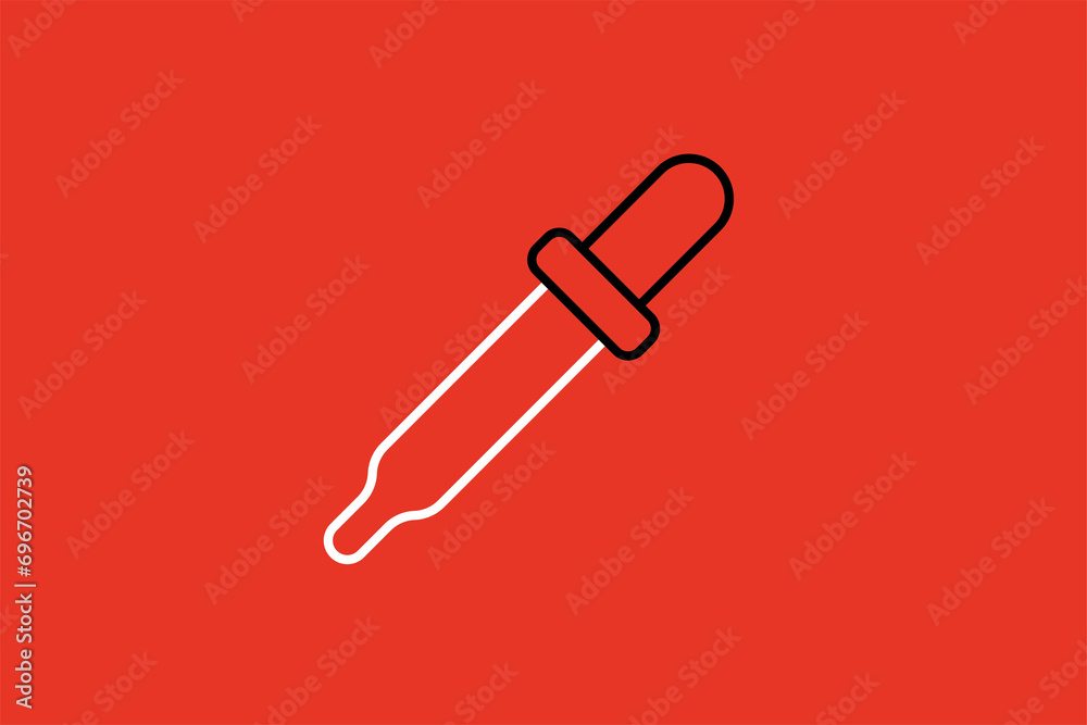 pipette illustration. Vector illustration in flat style design. pipette illustration. Vector illustration in flat style design.