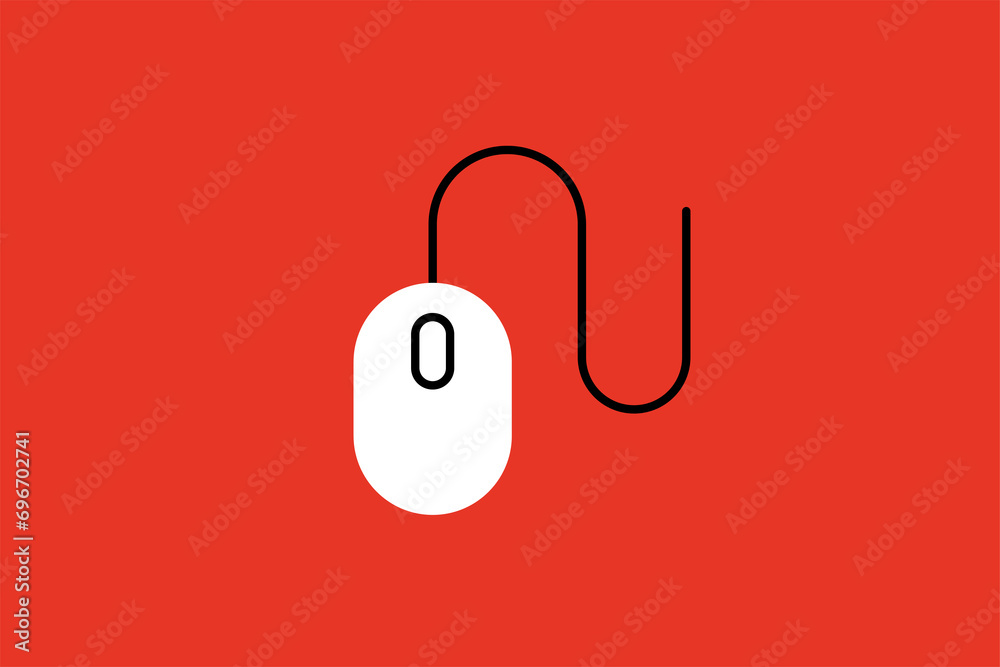 PC mouse illustration. Vector illustration in flat style design. PC mouse illustration. Vector illustration in flat style design.