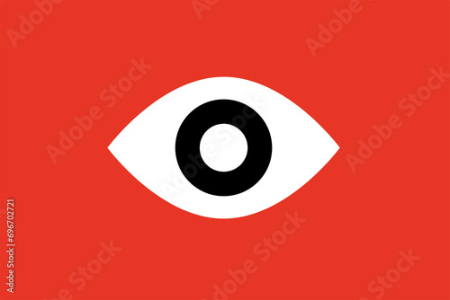 eye illustration. Vector illustration in flat style design.	