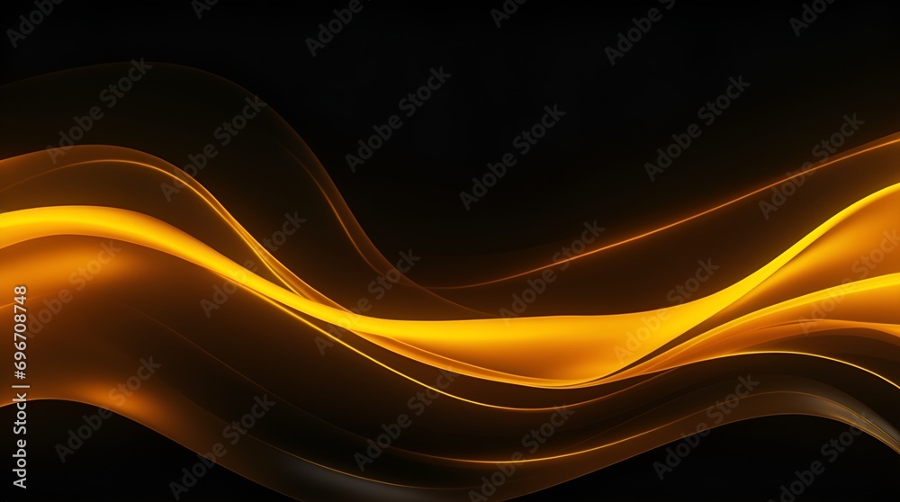 3d render, abstract neon wallpaper. Yellow glowing lines over black background. Streaming energy 3d render, abstract neon wallpaper. Yellow glowing lines over black background. Streaming energy