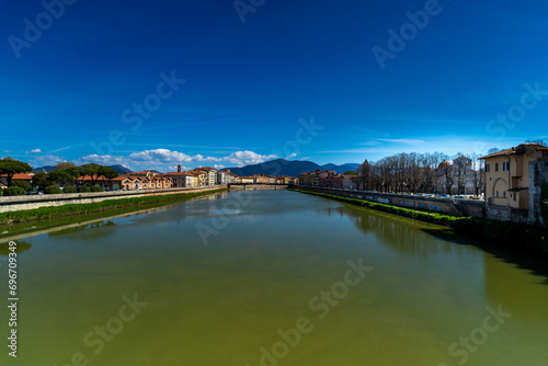 die Stadt Pisa in der Toskana in Italien