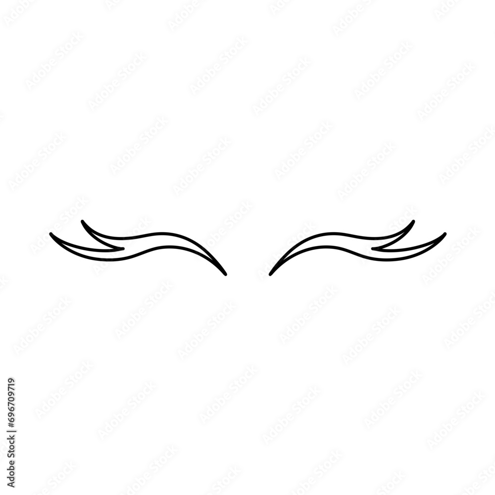 Hand drawn eyelashes 
