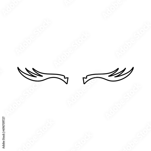 Hand drawn eyelashes 