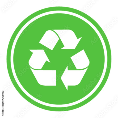 recycle symbol on a white background