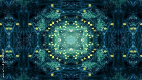 Mandala 3D Kaleidoscope seamless loop Psychedelic Trippy Futuristic Traditional Tunnel Pattern for Consciousness Meditation Background Video Relaxing Ethnic Colorful pattern Chakra Kundalini Yoga