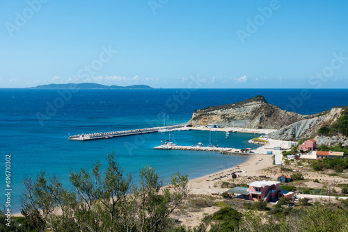 The beautiful coastline in Ereikoussa, one of the Diapontia islands northwest of Corfu, Greece