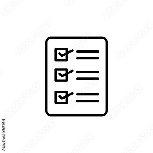 Checklist outline icons, minimalist vector illustration ,simple transparent graphic element .Isolated on white background © Upnowgraphic Studio