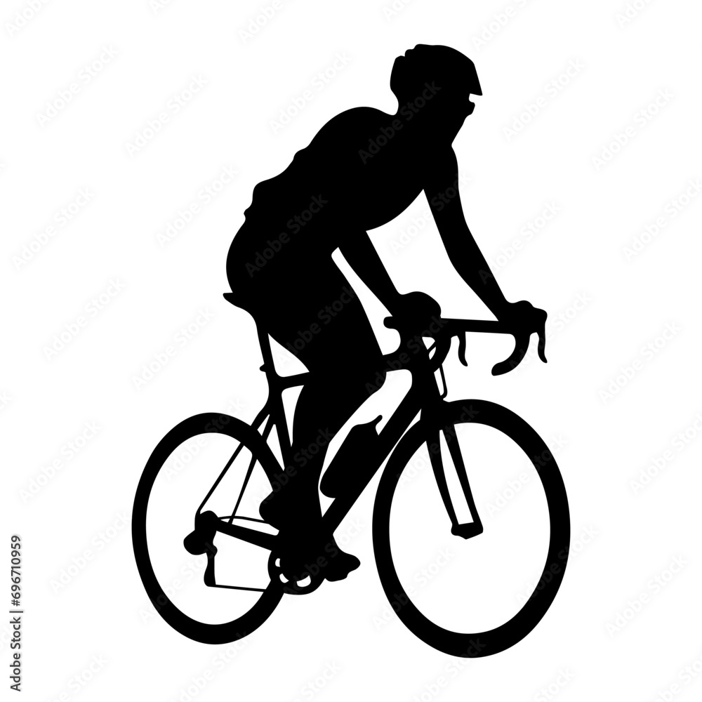 Obraz premium Bicycle rider cyclist vector silhouette