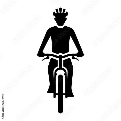 Bicycle rider cyclist vector icon