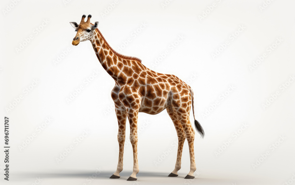 Obraz premium Image of Giraffe isolated on white background