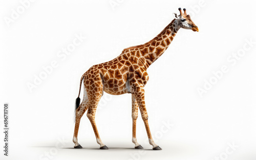 Image of Giraffe isolated on white background