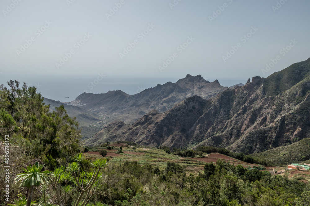 Naklejka premium Anaga mountains in sunshine on Tenerife