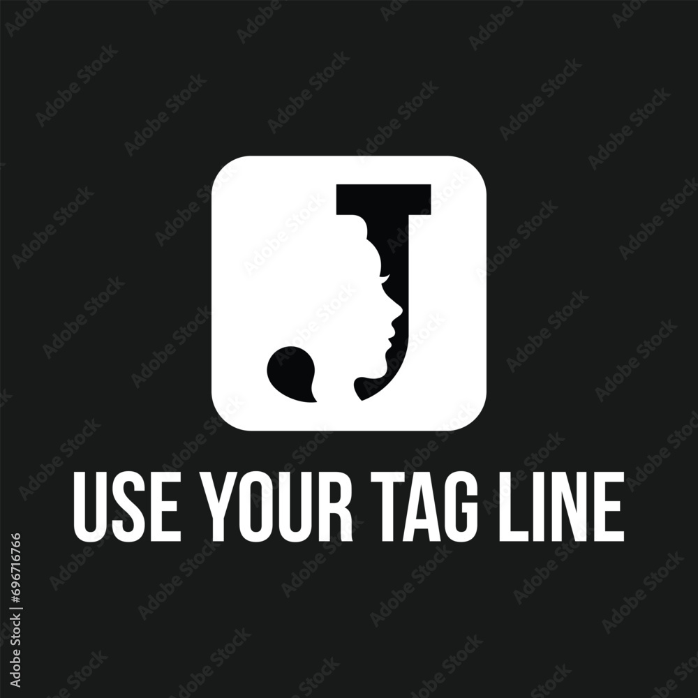 J Letter Beauty Face, luxury Logo Design J Letter Beauty Face, luxury Logo Design
