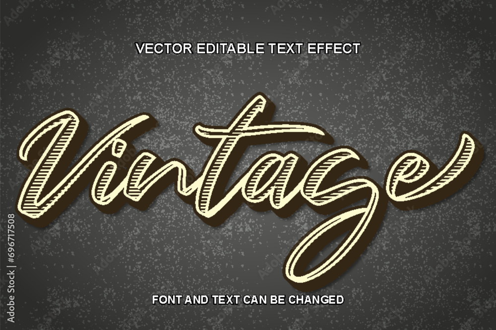 vintage retro western style typography editable text effect grunge texture template design background - obrazy, fototapety, plakaty 