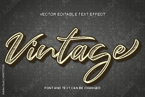 vintage retro western style typography editable text effect grunge texture template design background photo