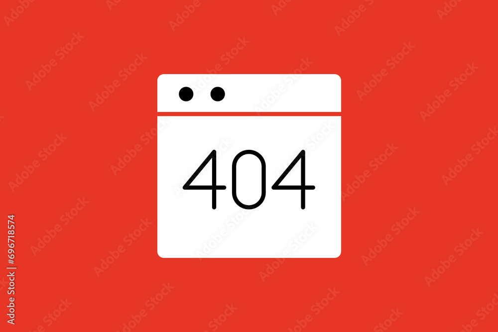 error 404 illustration. Vector illustration in flat style design.