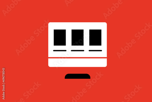 browsing the site illustration. Vector illustration in flat style design.
