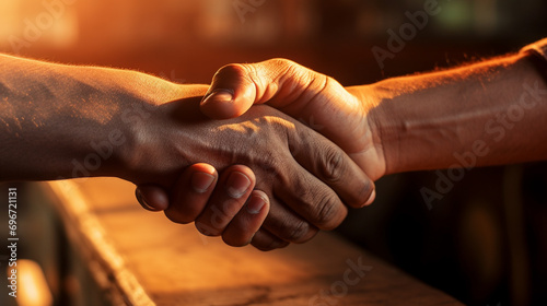handshake between two professionals HD 8K wallpaper Stock Photographic Image 
