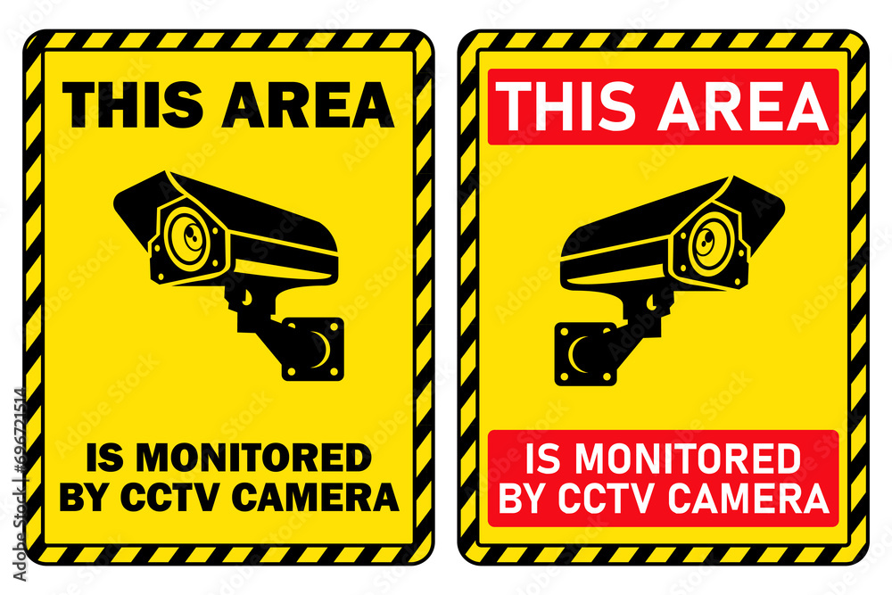 warning cctv security camera video surveillance for home and building ...