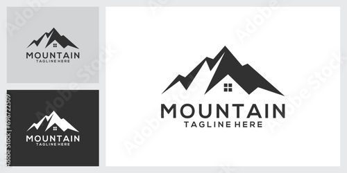 Mountain vector logo design template. Mountain logo. Mountain symbol.Mountain illustration