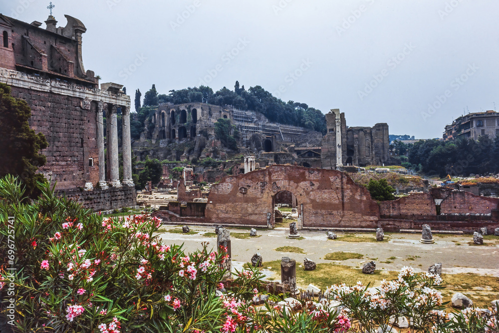 View at forum romanum in Rome
