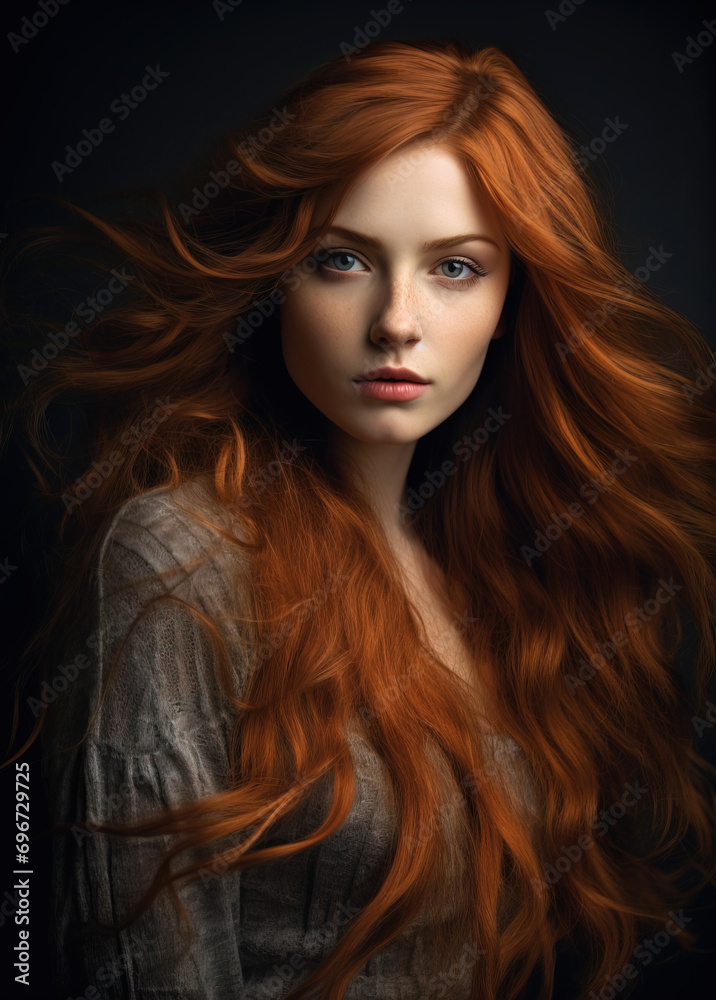 custom made wallpaper toronto digitalPortrait of a woman with long hair