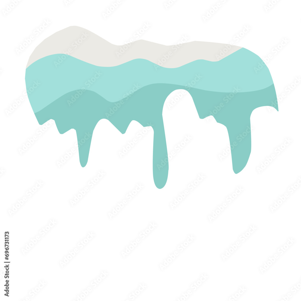 Fototapeta premium snow drop dripping liquid
