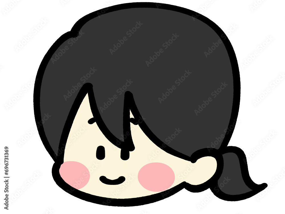 Fototapeta premium ママの顔のみイラスト素材