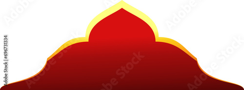 Red gold footer. Footer design element