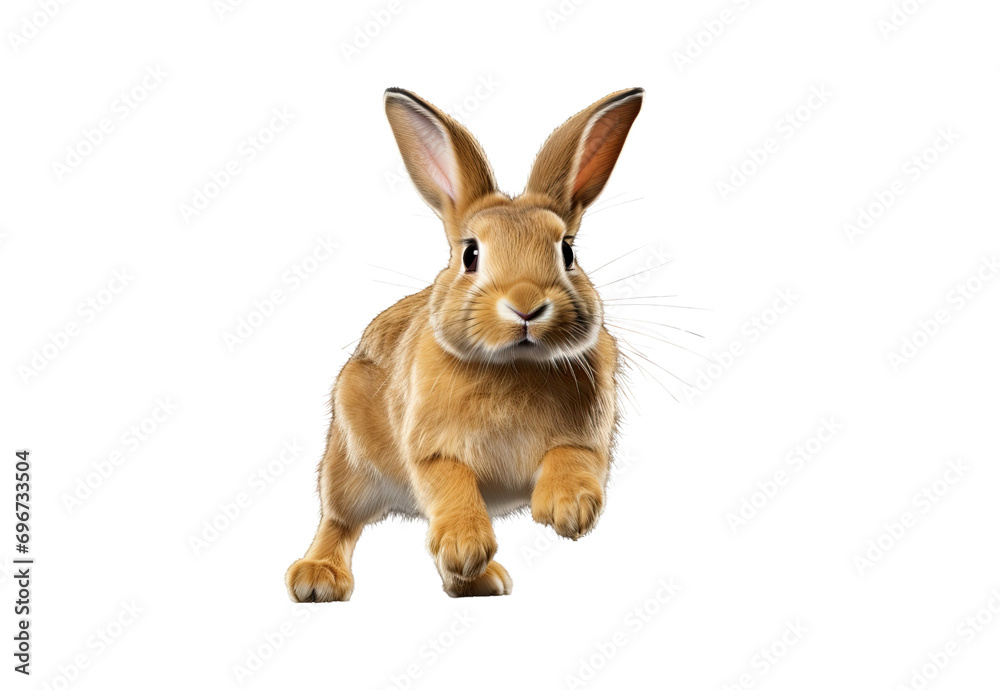Fototapeta premium _Golden_rabbit_running_closeup_