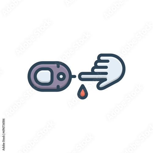 Color illustration icon for blood sugar 