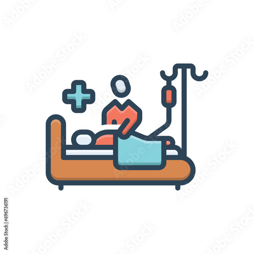 Color illustration icon for treatment 