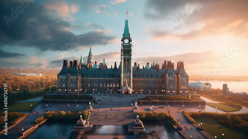 Canadian Parliament Building in Ottawa